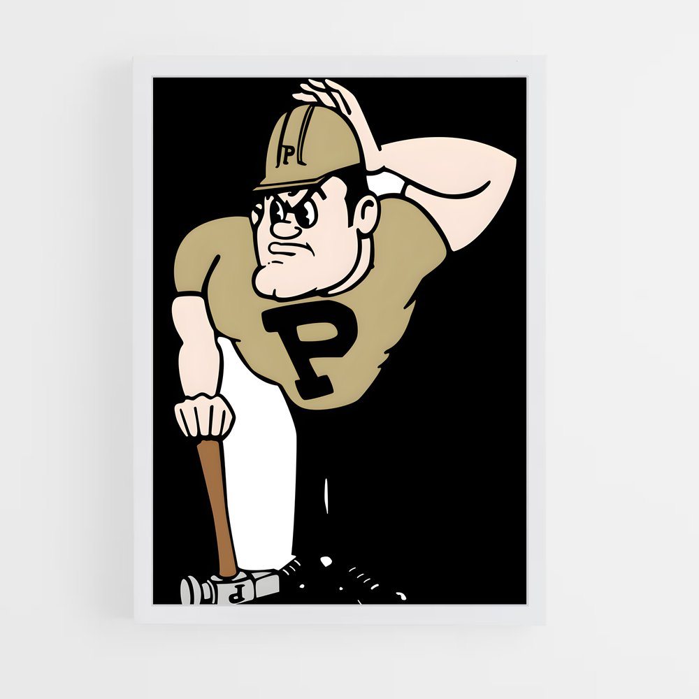 Poster Batteur Cartoon – affiche Basketball (vue 3)